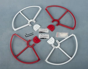 Protectores de utilería Snap On/Off de montaje rápido rojos/blancos para DJI Phantom 1 2 3 - Imagen 1 de 7