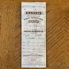 Kansas Real Estate First Mortgage 1887 Bond Scripophily Collecting