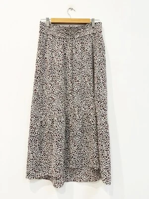 Дизайнерская женская юбка миди A.L.C размер 10 6 США потрясающая с анималистическим принтом шелк - Изображение 1 из 4