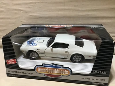 FIREBIRD TRANS AM 1973 WHITE PONTIAC ERTL AMERICAN MUSCLE #7301  DIECAST  1/18 - Image 1 of 4
