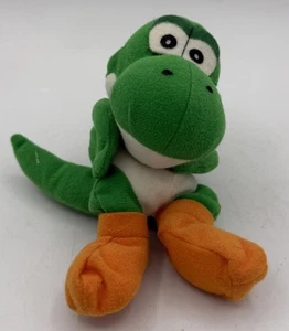 Nintendo 64 Yoshi Super Mario Beanbag Peluche 1997 BD&A Verde sin etiqueta 7” - Imagen 1 de 5