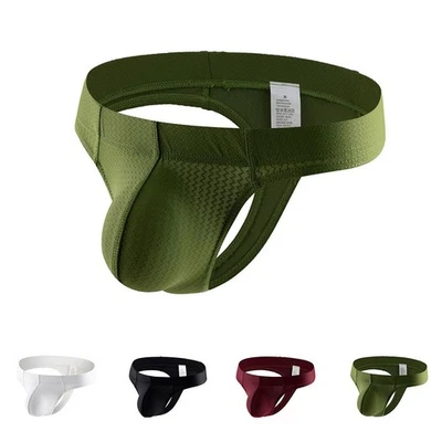 G-String-Netzbeutel Männerunterwäsche Atmungsaktiv Elastisch Farbblock - Bild 1 von 4