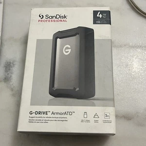 Brand New SanDisk Professional G-DRIVE ArmorATD 4TB USB-C Portable Hard Drive - Picture 1 of 4