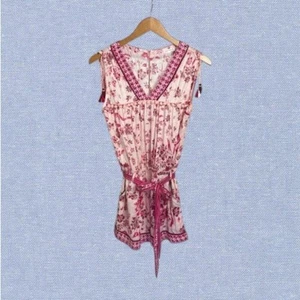 Poupette St. Barth Short Jumpsuit Mya V Pink Grasse Size S - Picture 1 of 12
