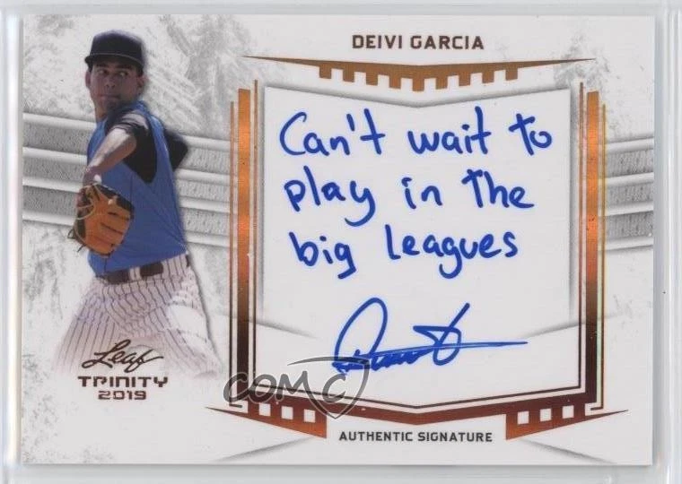 2019 Leaf Trinity Auto Inscriptions Deivi Garcia #A-DG1 Auto - Image 1 of 2