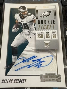 2018 Panini Contenders Dallas Goedert Rookie Ticket Auto RC #303 Eagles/SD State - Picture 1 of 2