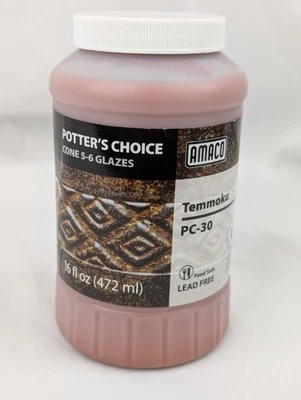 Esmalte AMACO Potters Choice Cone 5-6 TEMMOKU PC-30 16 fl oz SEGURO PARA ALIMENTOS 0211015 Foto 1 de 4