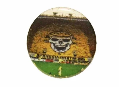 Button Südtribüne Tod BVB Pin Anstecker 37 mm Fußball kein Trikot Dortmund - Bild 1 von 2