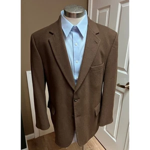 Jos. A. Bank Men's Brown 100% Cashmere Two Button Blazer Sport Coat 44S - Picture 1 of 13