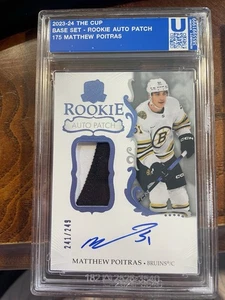 2023-24 Upper Deck The Cup Rookie Auto Patch /249 Matthew Poitras - Picture 1 of 2