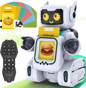 Roboter Spielzeug für Kinder, mit sprechenden Lernkarten Folie Gehen Sprechen Singen Tanzen - Bild 1 von 7