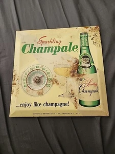 Vintage Sparkling Champale Malt Liquor/Sign And Thermometer 8x8 - Picture 1 of 5