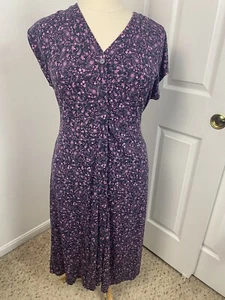 J Jill Large Maxi Dress Ditsy Floral Cottage Core Peasant Bohemian - Picture 1 of 7