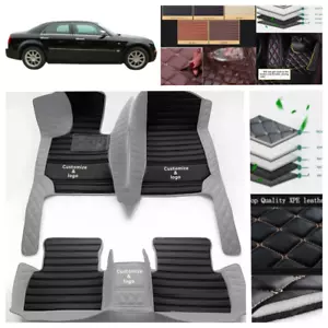 Fit For Chrysler 300 300C Car Floor Mats 2005-2019 Custom Leather Full Set Liner - Foto 1 di 34
