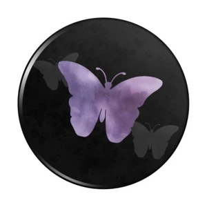 Purple Butterfly Watercolor Silhouette Compact Pocket Purse Hand Makeup Mirror - Picture 1 of 7