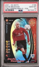 01/02 David Beckham Football Champions Wizards Premier League FOIL PSA 10 POP 1