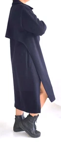 DKNY One Button Front Wool Blend Cape Design Oversize Coat Size M Like Size L - Picture 1 of 14