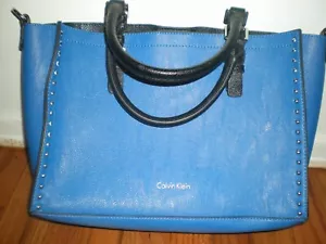 Calvin Klein Blue and Black Tote Bag/Purse - Picture 1 of 8