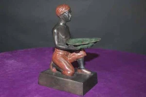 Blackamoor Real Bronze Rare British Empire Colonialism Muslim Moors Free Ship - Picture 1 of 1