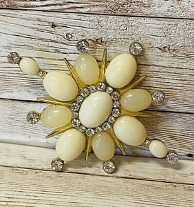 Vintage Starburst brooch pin costume jewelry - Picture 1 of 5