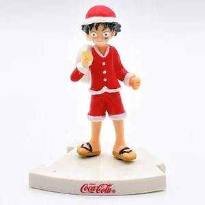 ONE PIECE Coca Cola Mini Figure "Monkey D Luffy" Christmas Japanese Anime F/S - Picture 1 of 7