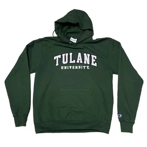 Champion Tulane University Green Wave Hoodie Sweatshirt Men’s M Varsity Stitched - Picture 1 of 7