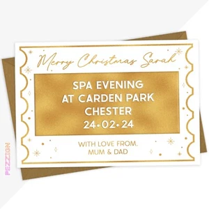 Personalised Christmas Gift Voucher Surprise Spa Day Concert Weekend Away Event - Picture 1 of 5