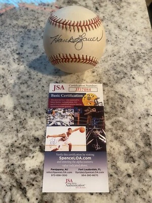 HANK BAUER SIGNED AUTOGRAPHED BALL BASEBALL JSA COA - Image 1 of 3