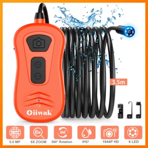Oiiwak Endoscope 360° Rotation Inspection Camera Borescope 3.5m IP67 Waterproof - Picture 1 of 15