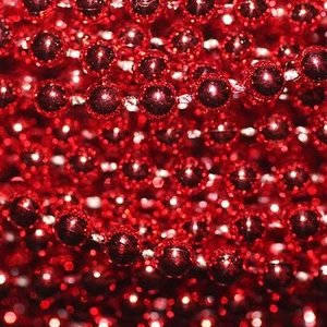 Red Pearl Beads 4mm Molded on Thread Fused to string 120 inches (10') - Picture 1 of 1