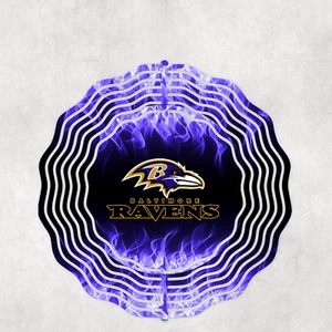 Baltimore ravens Inspired 10" Wind Spinner #2 - Picture 1 of 1