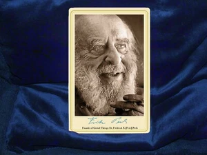 FRITZ PERLS Pioneer Psicologia Gestalt Therapy Cabinet Card Fotografia RP - Foto 1 di 2
