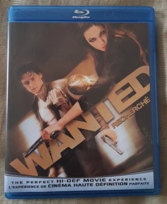 WANTED (Blu-ray Disc, 2008) Used Angelina Jolie, James McAvoy, Morgan Freeman Foto 1 de 4