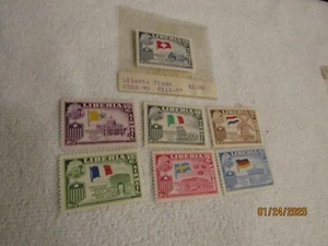 Liberia Stamp 1958 President Tubman's European Tour Complete Set 7 Stamps MNH - Picture 1 of 5