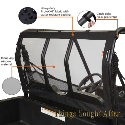Polaris Ranger Vinyl Rear Window 2006 500 2x4 XP 700 4x4 6x6 & Crew Back Panel - Image 1 of 4
