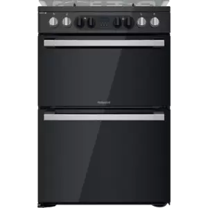 Hotpoint HDM67G8CCB/UK Free Standing Dual Fuel Cooker with Gas Hob 60cm Black - Picture 1 of 10