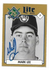 MARK LEE 1994 25TH ANNIVERSARY MILLER BREWING AUTOGRAPHED SIGNED BREWERS