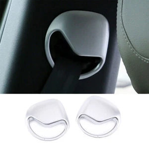 Fit For Defender 110 2020-2023 Matte Silver Interior Seat Belt Buckle Cover Trim - Picture 1 of 9