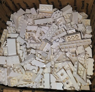 3 pounds of Lego bricks -  white from various sets - Image 1 of 2