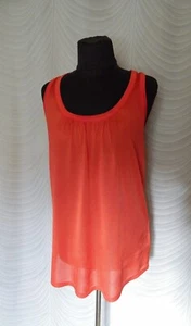 🔻Ted Baker Coral Red Racerback Tank Top Sleeveless Size 4 - Picture 1 of 6