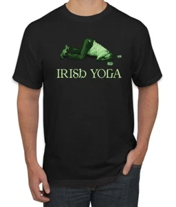 Camiseta gráfica de yoga irlandés divertida fiesta irlandesa día de San Patricio para hombre - Imagen 1 de 6