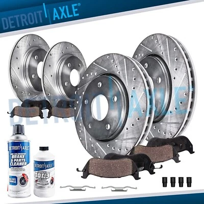 Front Rear Drilled Rotors Brake Pads for Chrysler Town & Country Grand Caravan - Image 1 of 4