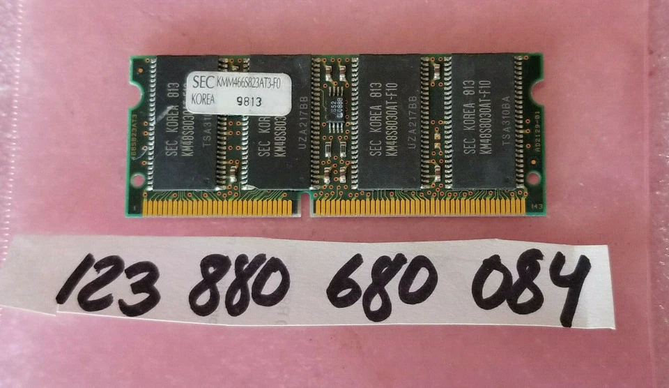 64MB 1RX8 SDRAM SDR SYCH PC PC66 66MHZ 144PIN NON-ECC  SINGLE RANK 8X8  8X64 - Image 1 of 1