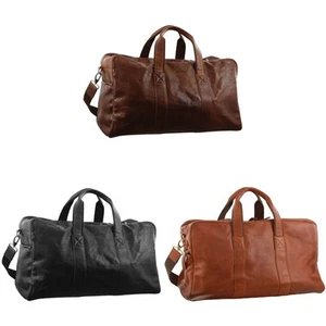 Pierre Cardin Rustic Leather Business/Overnight Travel Bag 51cm - Picture 1 of 4