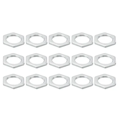 M20x1.5 Stahl Sechskantmuttern 15 Pack Metrische Gewinde Verzinkt 3mm Höhe - Bild 1 von 4