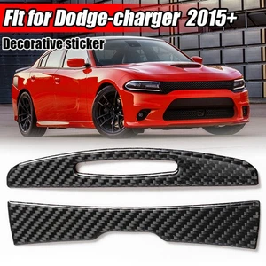 Carbon Fiber Cup Holder Side Trim Cover Panel Sticker For Dodge Charger 2015~22 - Picture 1 of 13