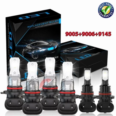 For GMC Canyon 2004 2005 2006 2007-2012 6PCS LED Headlights High+Low Fog Lights Foto 1 de 4