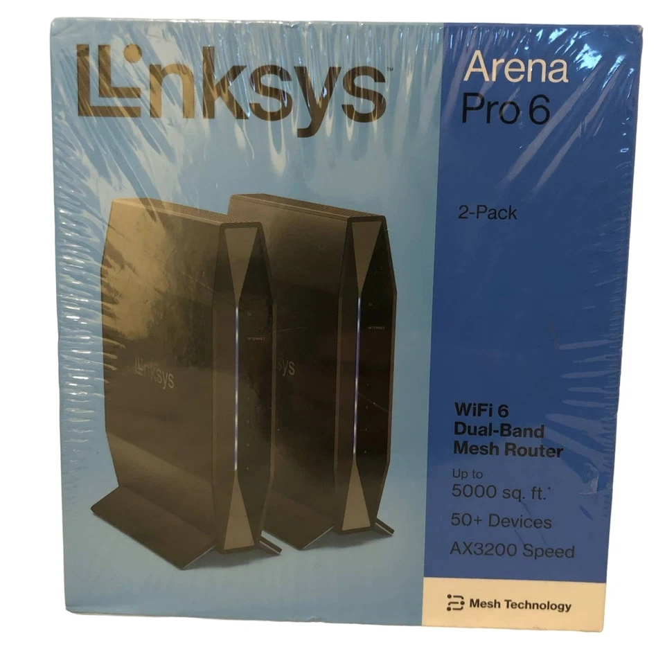 Linksys Arena Pro 6 WiFi Dual Band Mesh Router 2 Pack AX3200 System Brand - Image 1 of 4