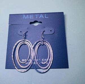 Women’s Earrings White Stainless Steel Drop & Dangle - Picture 1 of 3