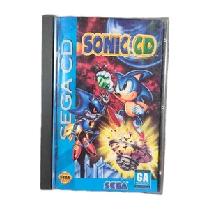 Sonic CD (Sega CD 1993) Complete CIB, With clean Manual, Disc, Etc - Picture 1 of 6